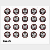 Sticker Rond Aigle rond Polska (Feuille)