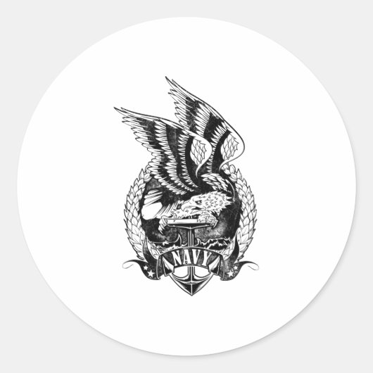 Sticker Rond Aigle rose (Devant)