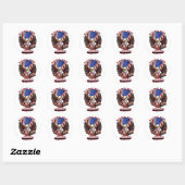 Sticker Rond Aigle une grillade (Feuille)