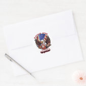 Sticker Rond Aigle une grillade (Enveloppe)