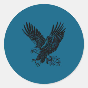 Sticker Rond Aigle Vintage pour hommes femmes adultes jeunesse