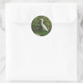 Sticker Rond Aigrette blanche (Sac)