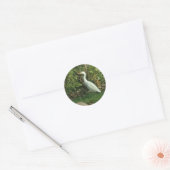 Sticker Rond Aigrette blanche (Enveloppe)