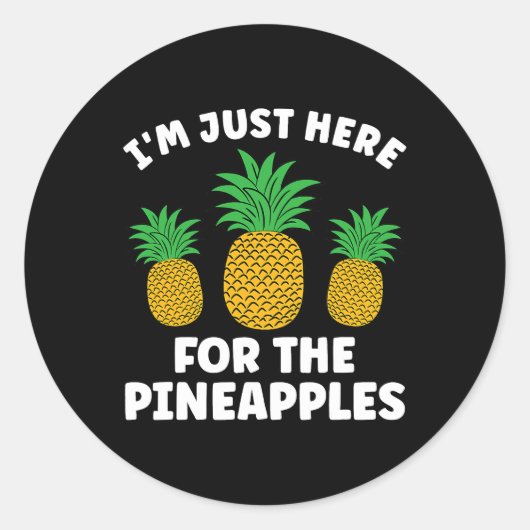 Sticker Rond Aiguille d'ananas Hawaii Aiguille d'ananas (Devant)
