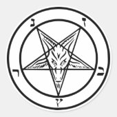 Sticker Rond Aiguille de Baphomet (Devant)