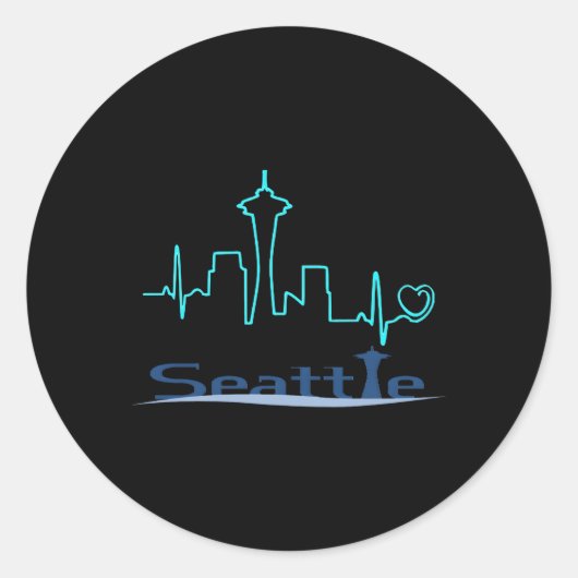 Sticker Rond Aiguille spatiale de Seattle (Devant)