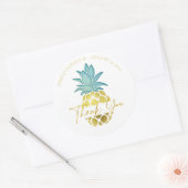 Sticker Rond Aiguille tropicale 16 Merci ID922 (Enveloppe)