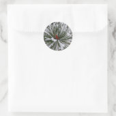 Sticker Rond Aiguilles de pin recouvertes de neige (Sac)