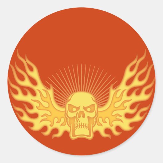 Sticker Rond Aile à flamme (Devant)
