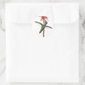 Sticker Rond Ailes de colibri (Sac)