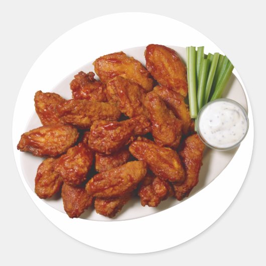 Sticker Rond Ailes de poulet (Devant)