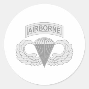 Sticker Rond Ailes de sauts aéroportées