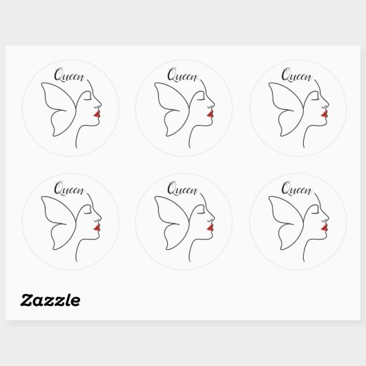 Sticker Rond Ailes émergentes - Papillon caché (Feuille)