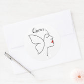 Sticker Rond Ailes émergentes - Papillon caché (Enveloppe)