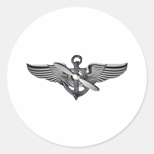 Sticker Rond ailes pilotes maritimes (Devant)