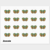 Sticker Rond Ailes végétales (Feuille)