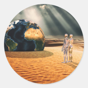 Sticker Rond Ailleurs – Face au Monde
