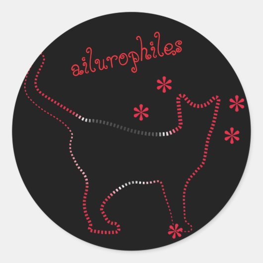 Sticker Rond ailurophiles (Devant)