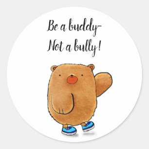 Sticker Rond Aimable être un ours ami