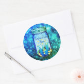 Sticker Rond Aimant lugubre à mâchoire (Enveloppe)