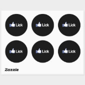 STICKER ROND AIME LÉCHER (Feuille)