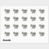 Sticker Rond Aime-moi.. (Feuille)