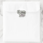 Sticker Rond Aime-moi.. (Sac)