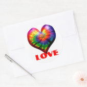 STICKER ROND AIME TIE DYE COEUR STICKER! ! (Enveloppe)
