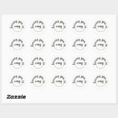 Sticker Rond Aimer, c'est facile - Citation romantique (Feuille)