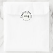 Sticker Rond Aimer, c'est facile - Citation romantique (Sac)