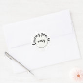 Sticker Rond Aimer, c'est facile - Citation romantique (Enveloppe)