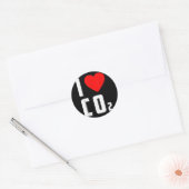 Sticker Rond Aimer Co2 Comment Osez-Vous Protection Naturelle E (Enveloppe)