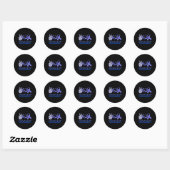 Sticker Rond Aimer Cure Alopecia Sensibilisation (Feuille)