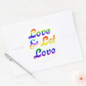STICKER ROND AIMER ET LAISSER AIMER (Enveloppe)