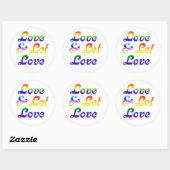 STICKER ROND AIMER ET LAISSER AIMER (Feuille)