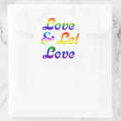 STICKER ROND AIMER ET LAISSER AIMER (Sac)