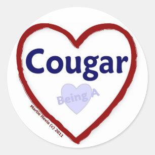 Sticker Rond Aimer être un cougar
