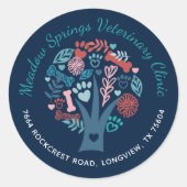 Sticker Rond Aimer Floral & Foliage Compagnie Paw Tree (Devant)