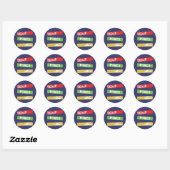 STICKER ROND AIMER LA PAIX JOIE (Feuille)