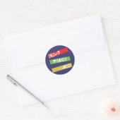 STICKER ROND AIMER LA PAIX JOIE (Enveloppe)