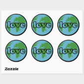 Sticker Rond Aimer la Terre (Feuille)