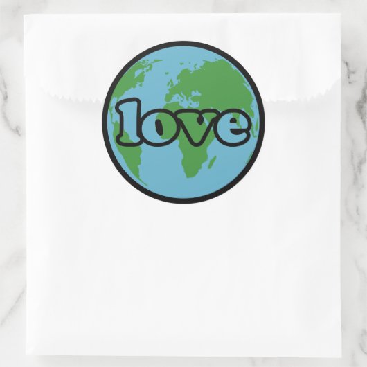 Sticker Rond Aimer la Terre (Sac)