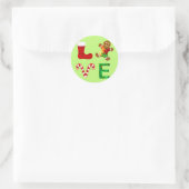 Sticker Rond Aimer l'autisme Noël (Sac)