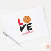 Sticker Rond Aimer le basket-ball (Enveloppe)