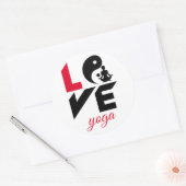 Sticker Rond Aimer le yoga (Enveloppe)