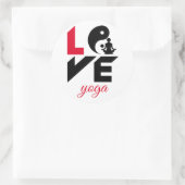 Sticker Rond Aimer le yoga (Sac)
