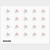 Sticker Rond Aimer les pingouins (Feuille)