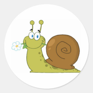 Sticker Rond Aimer l'escargot
