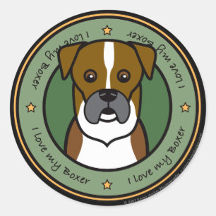 Sticker Rond Aimer ma boîte