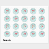 Sticker Rond Aimer Machine à coudre Pastel Blue (Feuille)